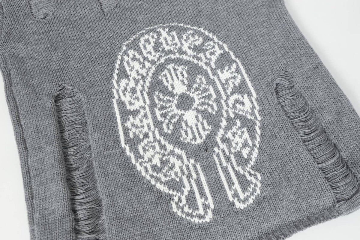 Chrome Hearts Distressed Knitted Sweater