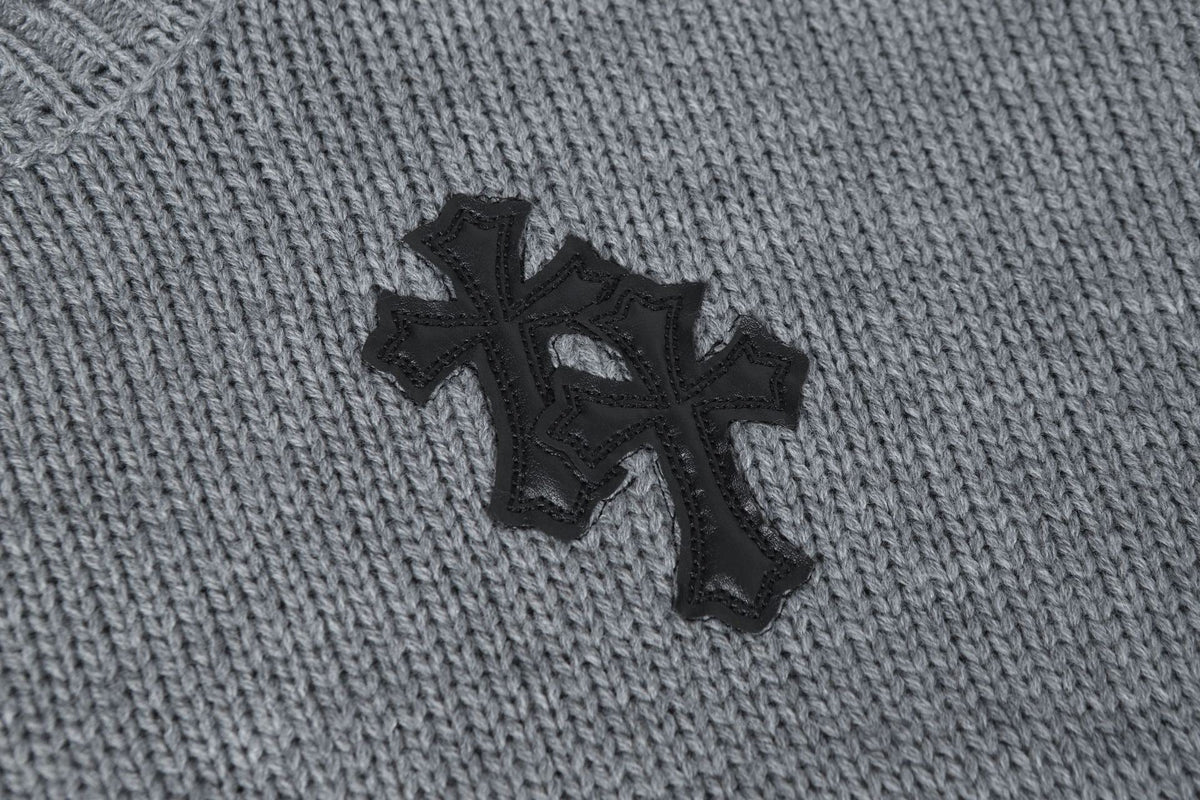 Chrome Hearts Distressed Knitted Sweater