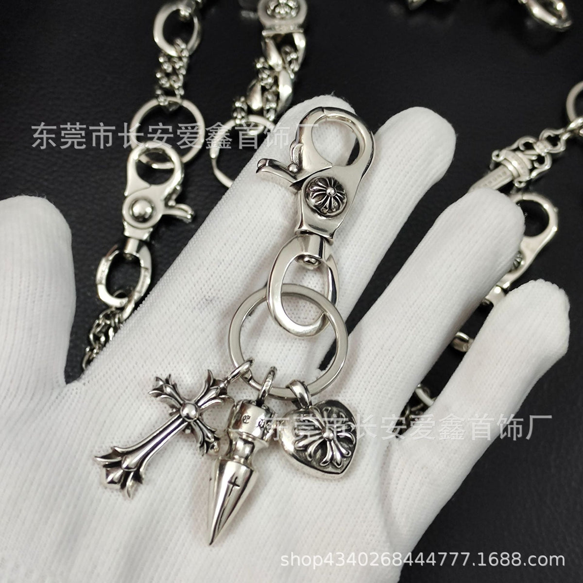 Chrome Hearts Lobster Head Buckle Keychain