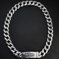Chrome Hearts thick sword cross flower hip-hop necklace